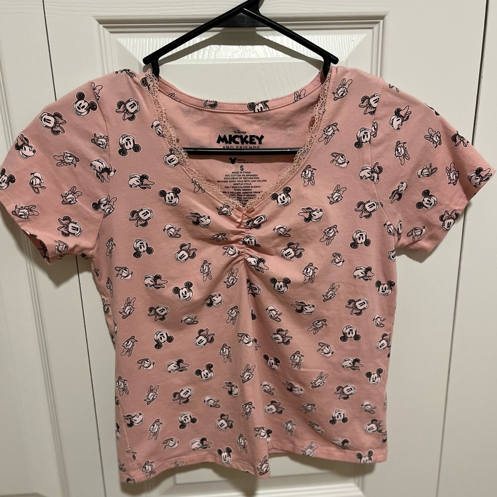 Minnie Mouse Pink Women's Crop Top